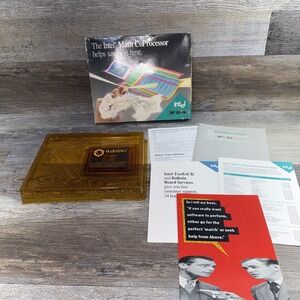 Vintage intel Math CoProcessor 387 DX-20 CIB 1989 A80387DX-20 SX105 / UNTESTED
